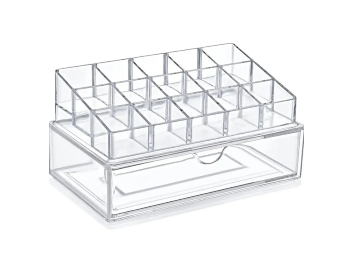 Nail polish box with drawer