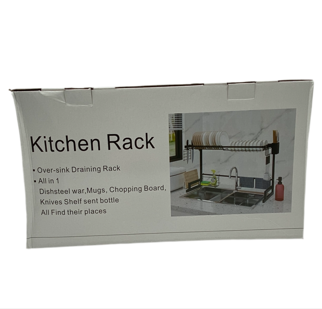 Aluminium black kitchen rack