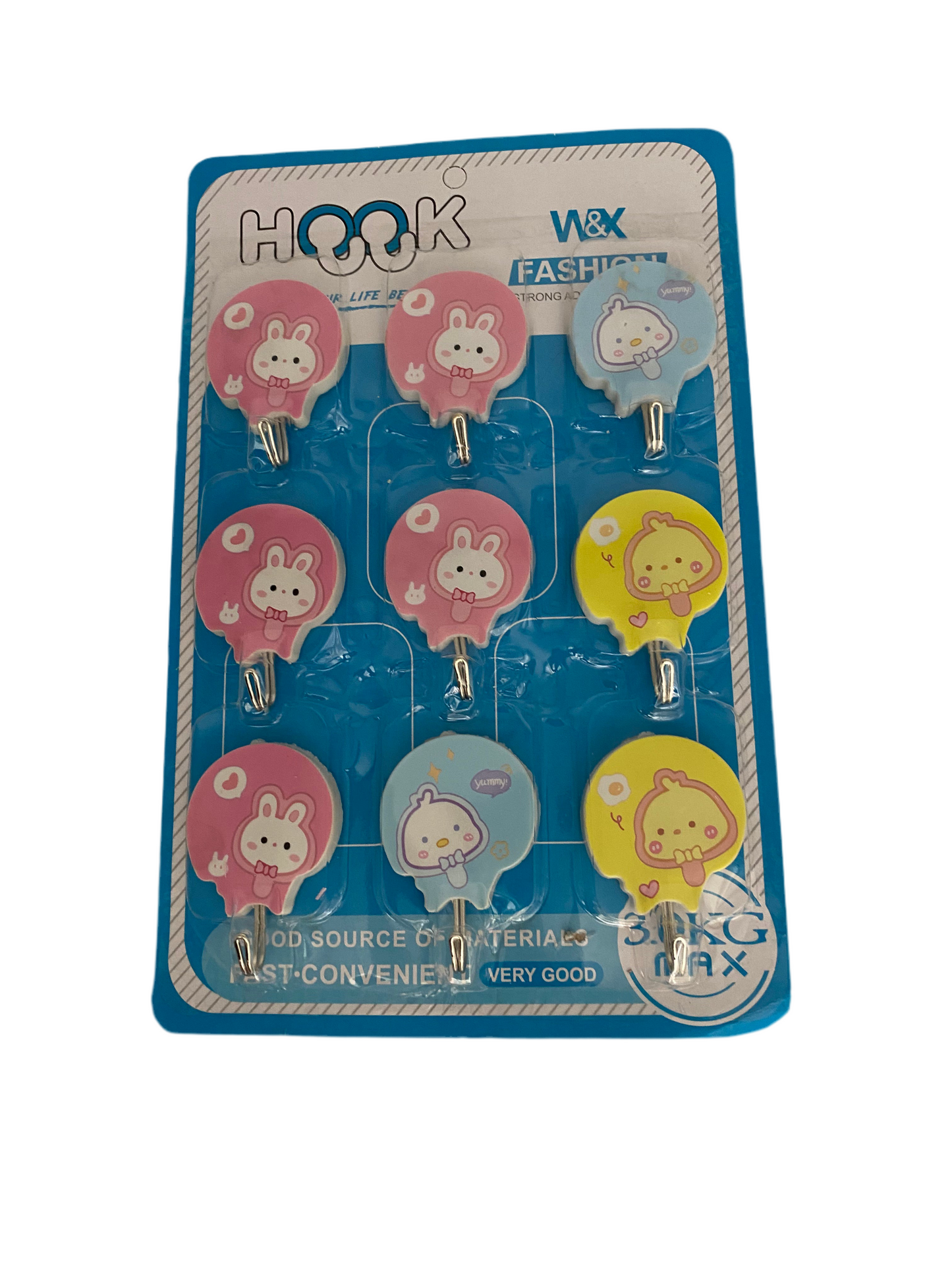 Set 9 Pcs Adhesive Hooks