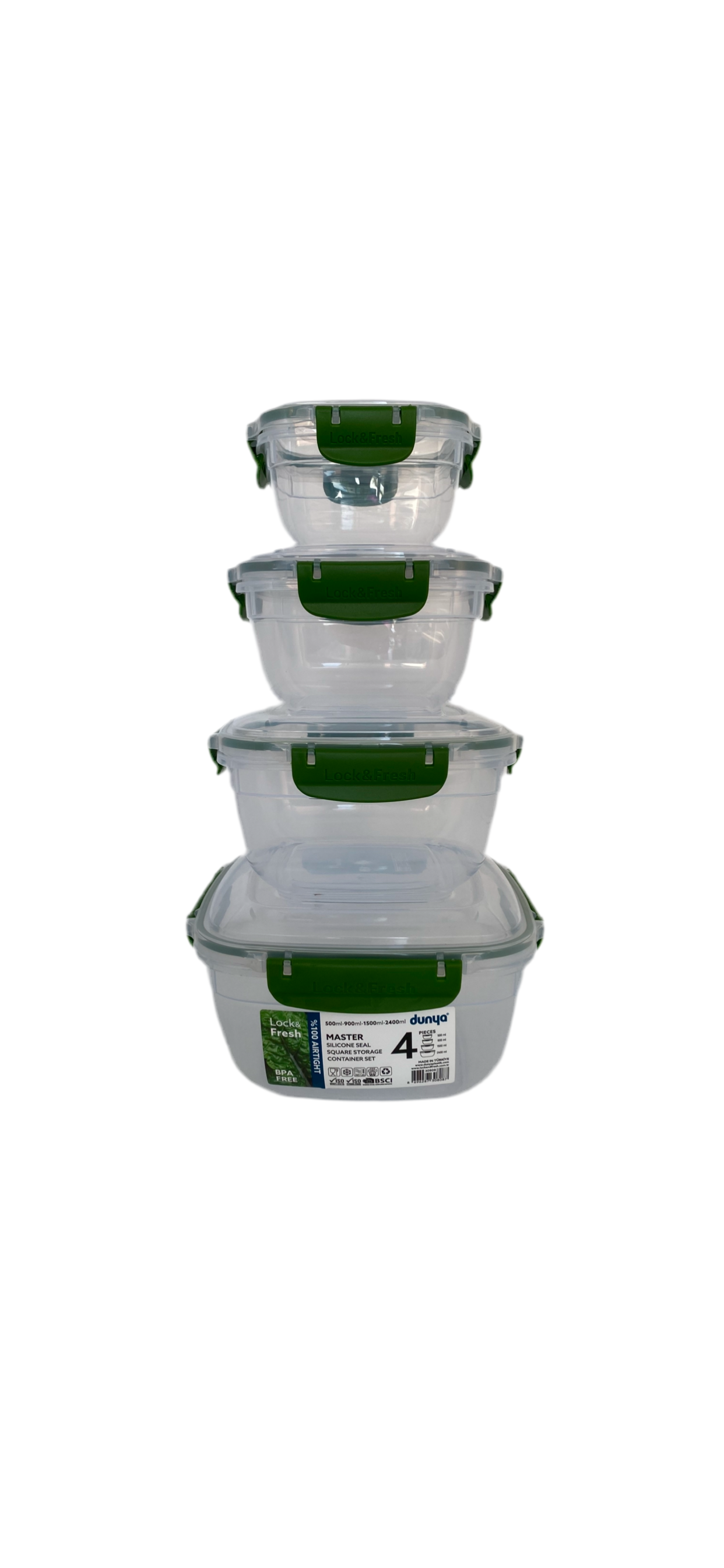 Dunya,Master Silicone Seal Square Storage Container Set