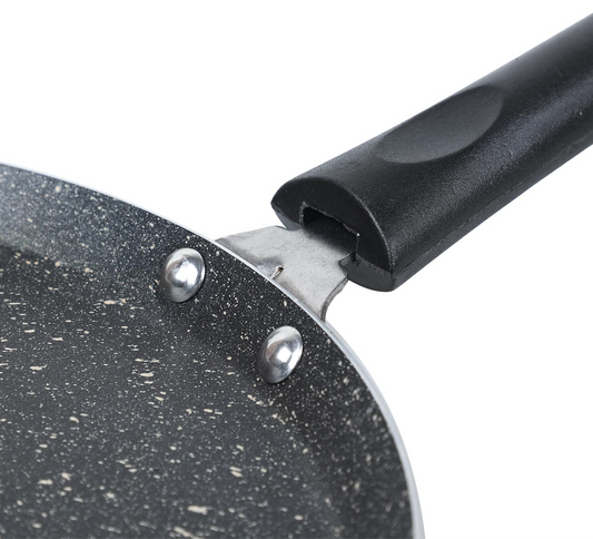 Grey Granite Pizza Pan With Black Handle