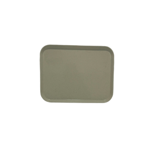 Medium white rectangular plastic tray 36x46cm