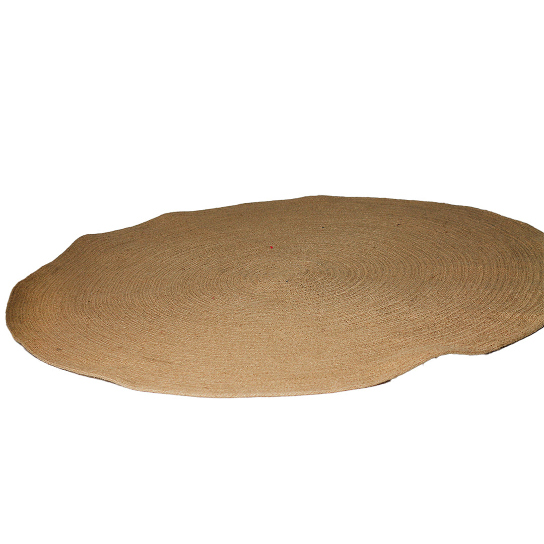 Round Indian Rug Natural