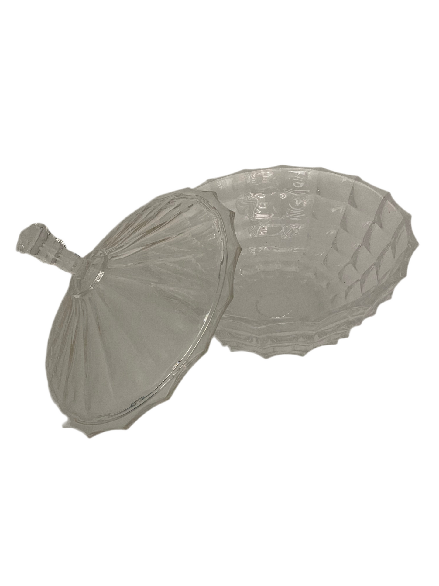 Cristal Transparent Candy Bowl With Lid