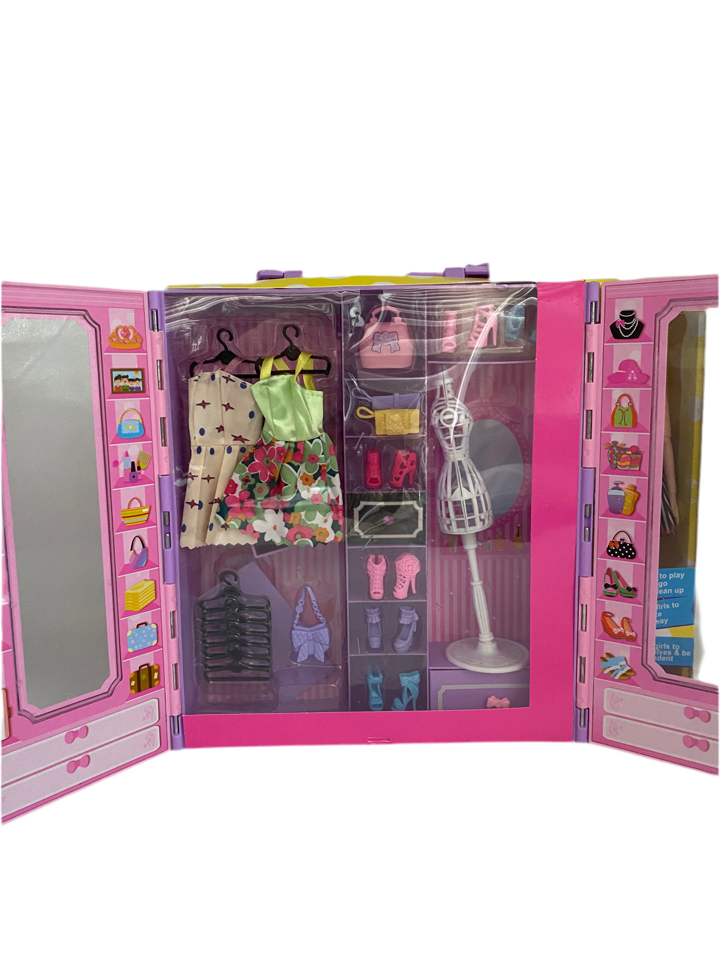 Fashion Doll Closet Wardrobe 35 Pcs