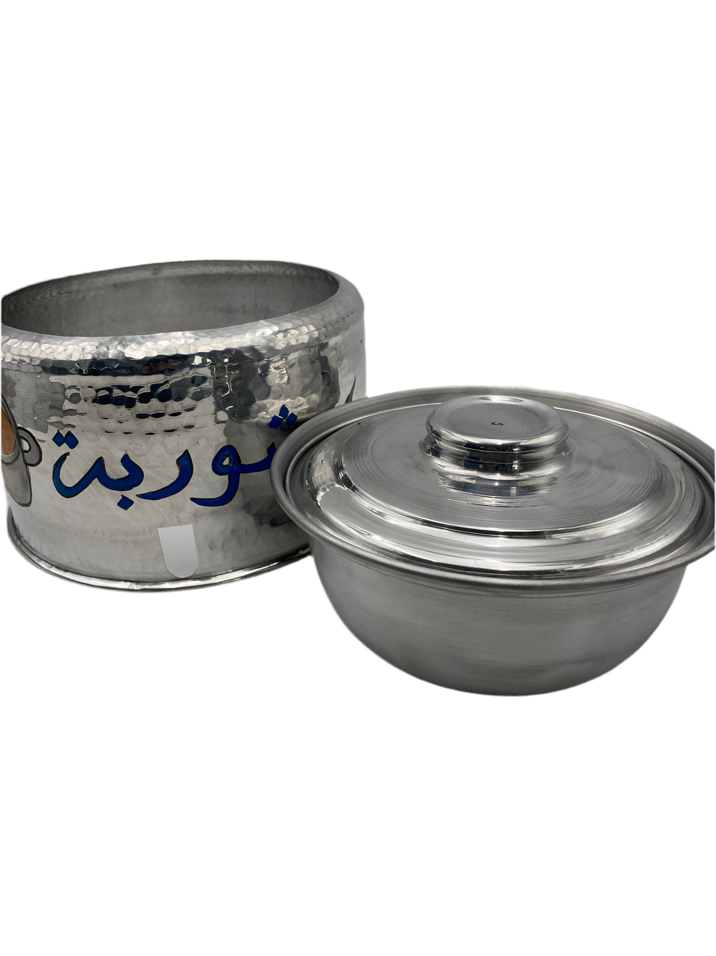 Aluminium soup bowl with lid