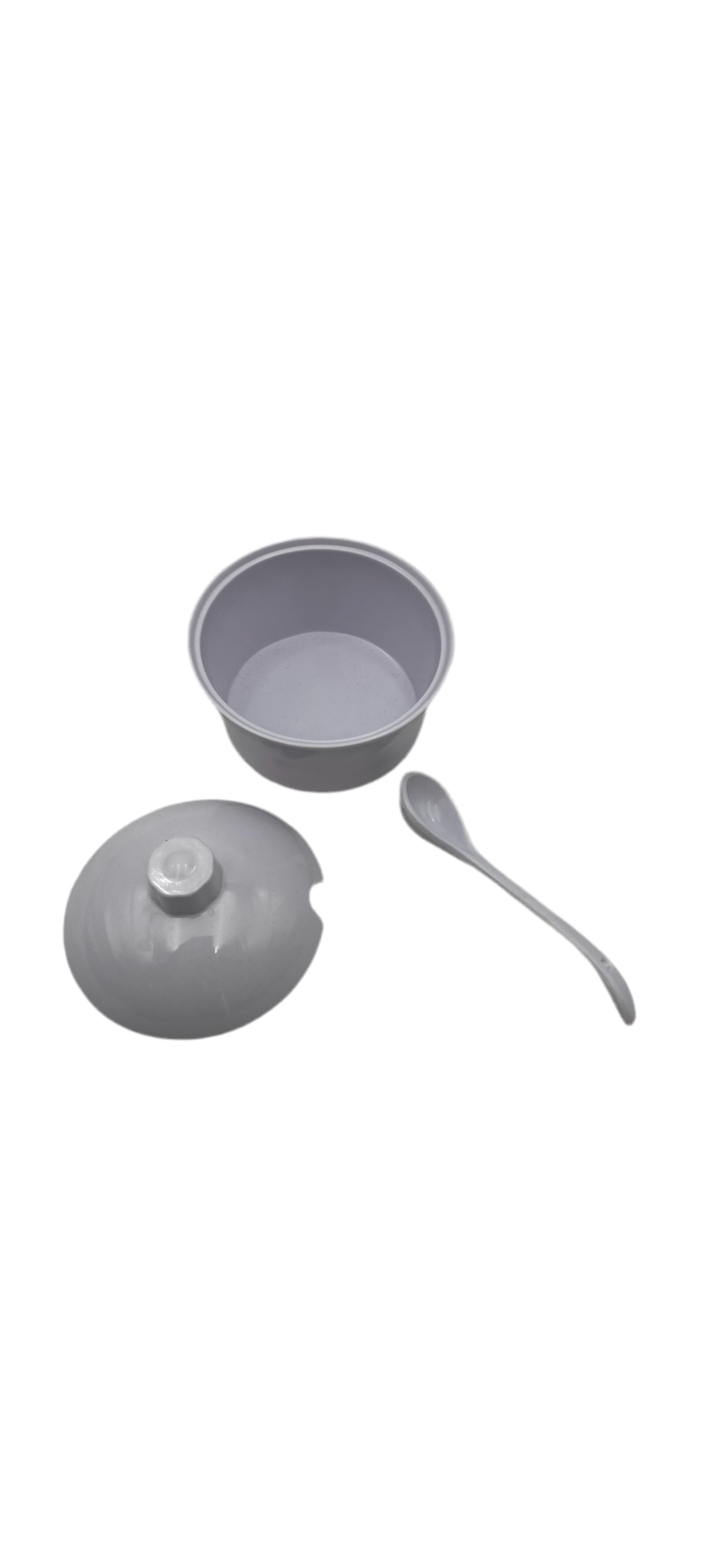 Melamine- Sugar bowl with spoon