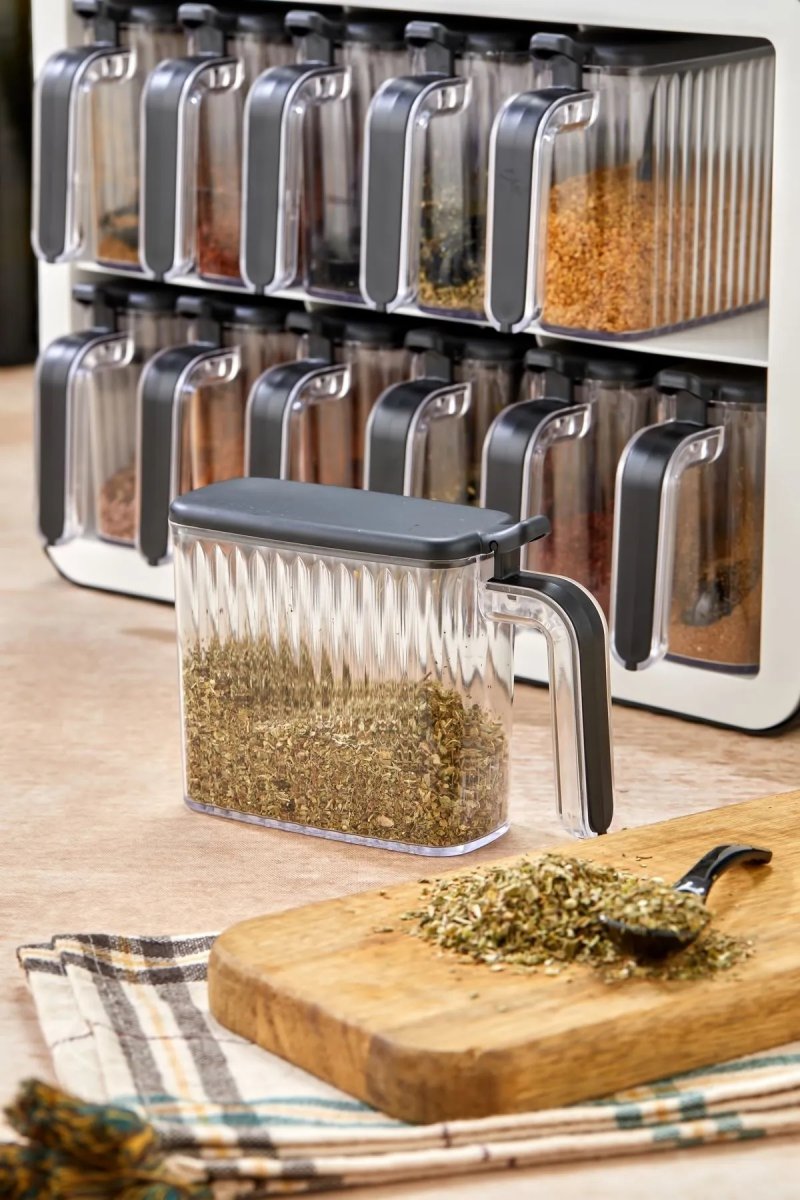 Spice box of 9 pieces with stand