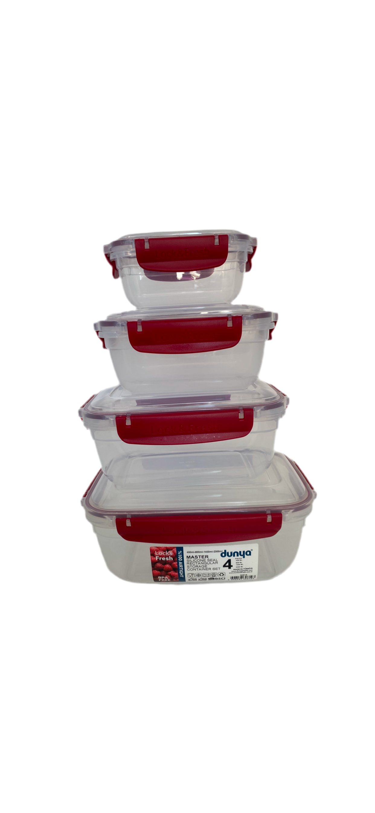 Dunya, Master Silicone Seal Rectangular Storage Container Set