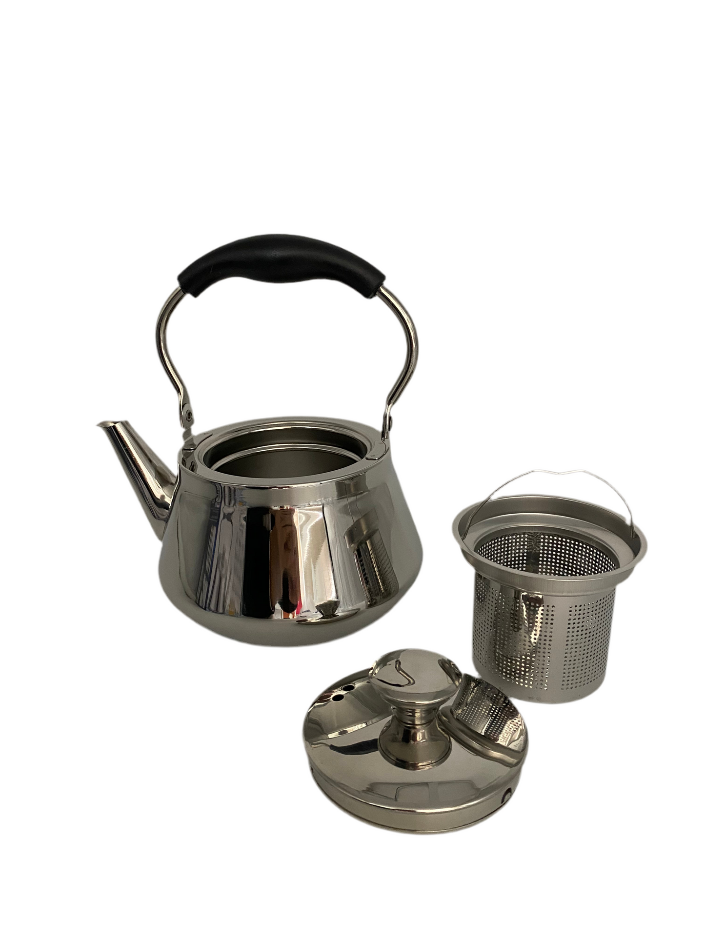 GeBe, Aristo Natural Stainless Steel Kettle With Black Bakelite Handle