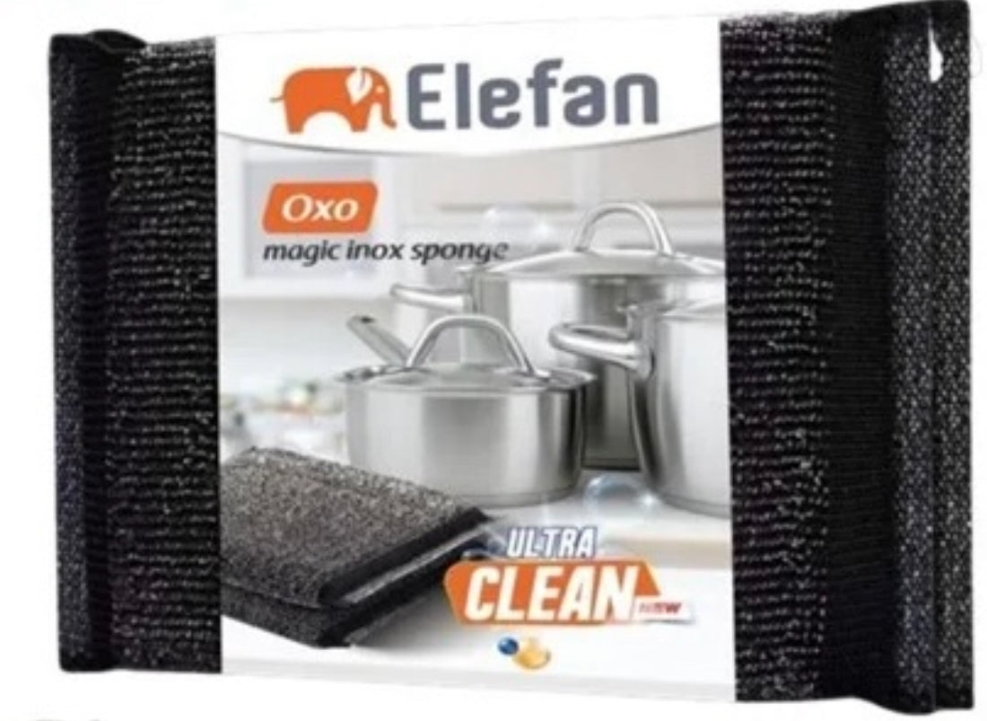 Set of 2 black rough sponges