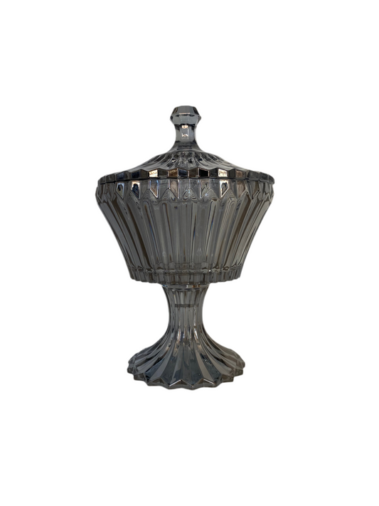 Glass Candy Pot With Base
