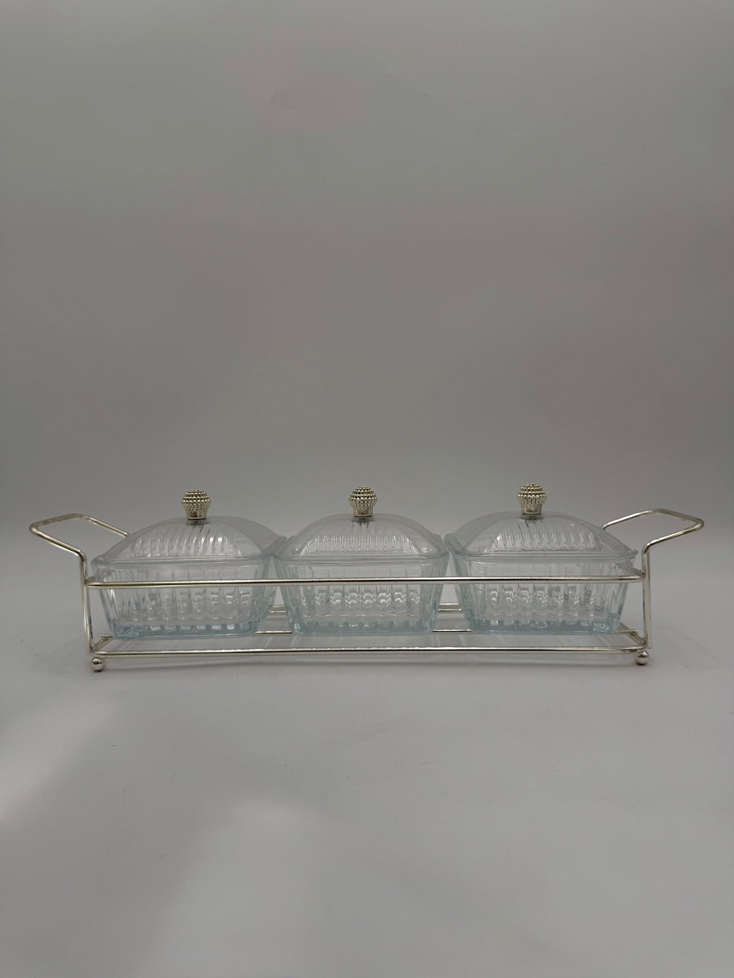 Silver serving set, 3 pieces