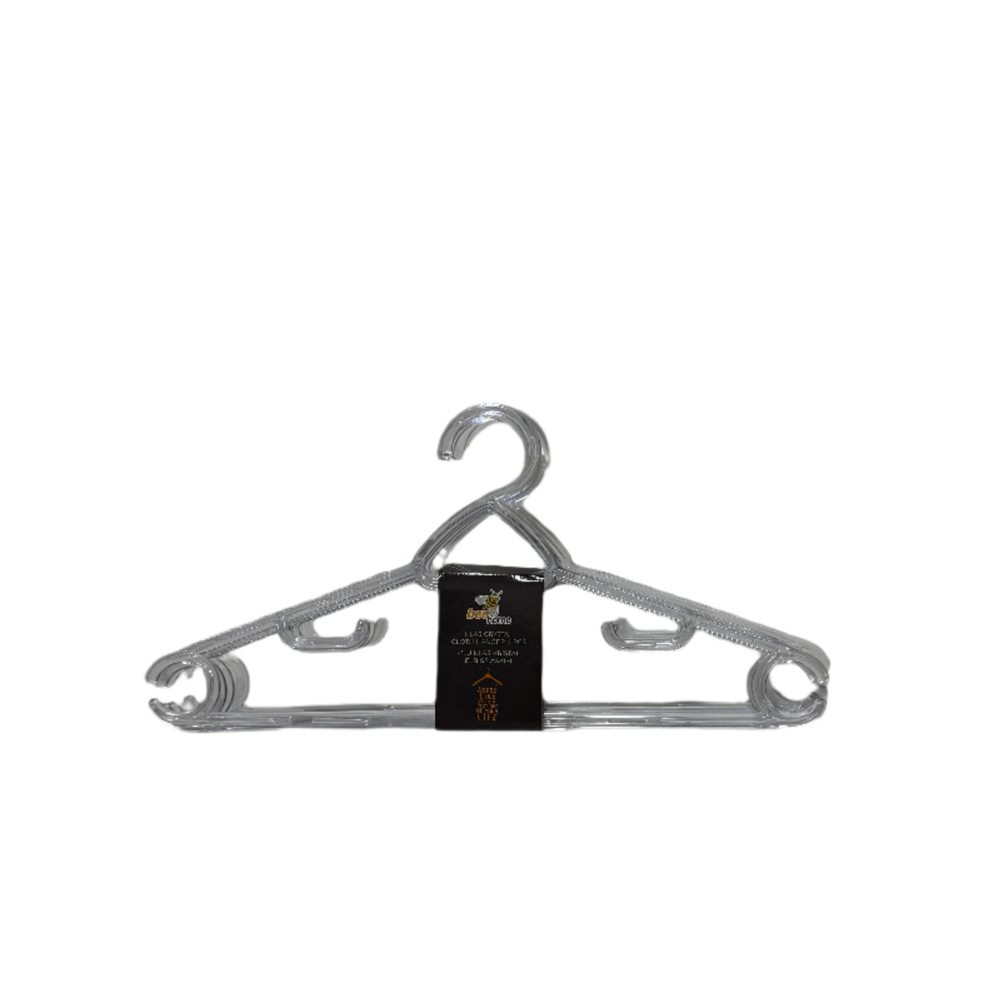 Set of 4 large transparent hangers