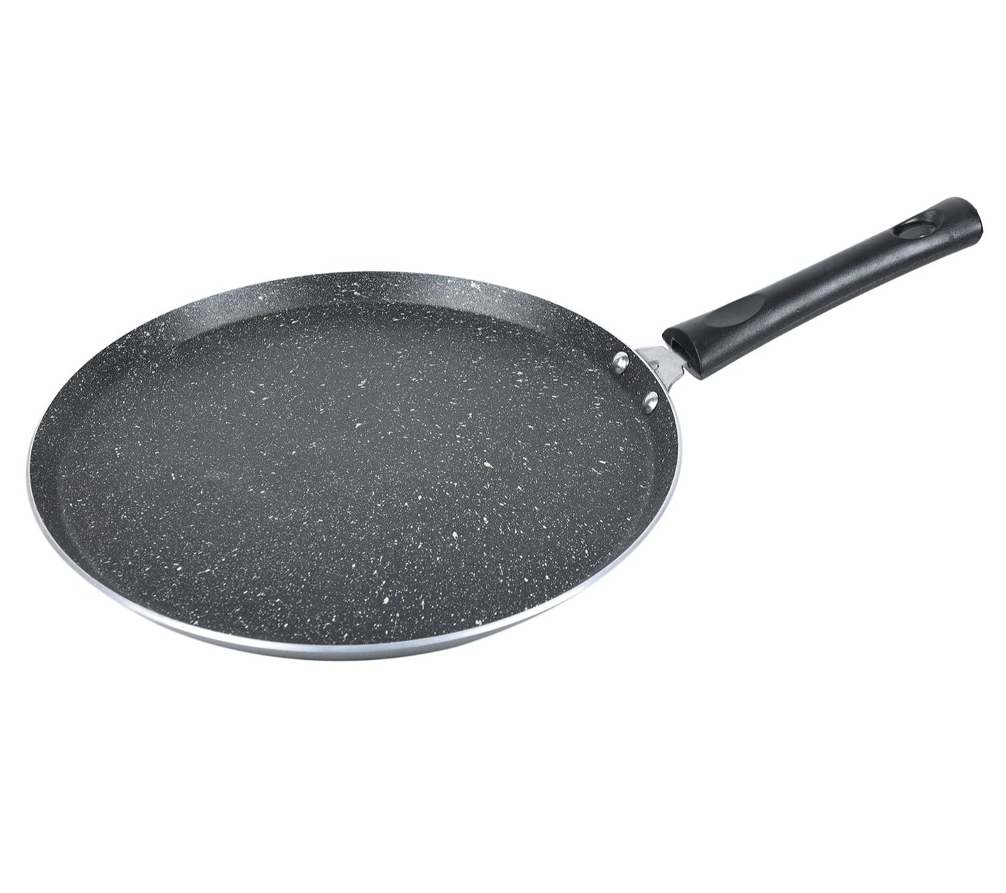 Grey Granite Pizza Pan With Black Handle