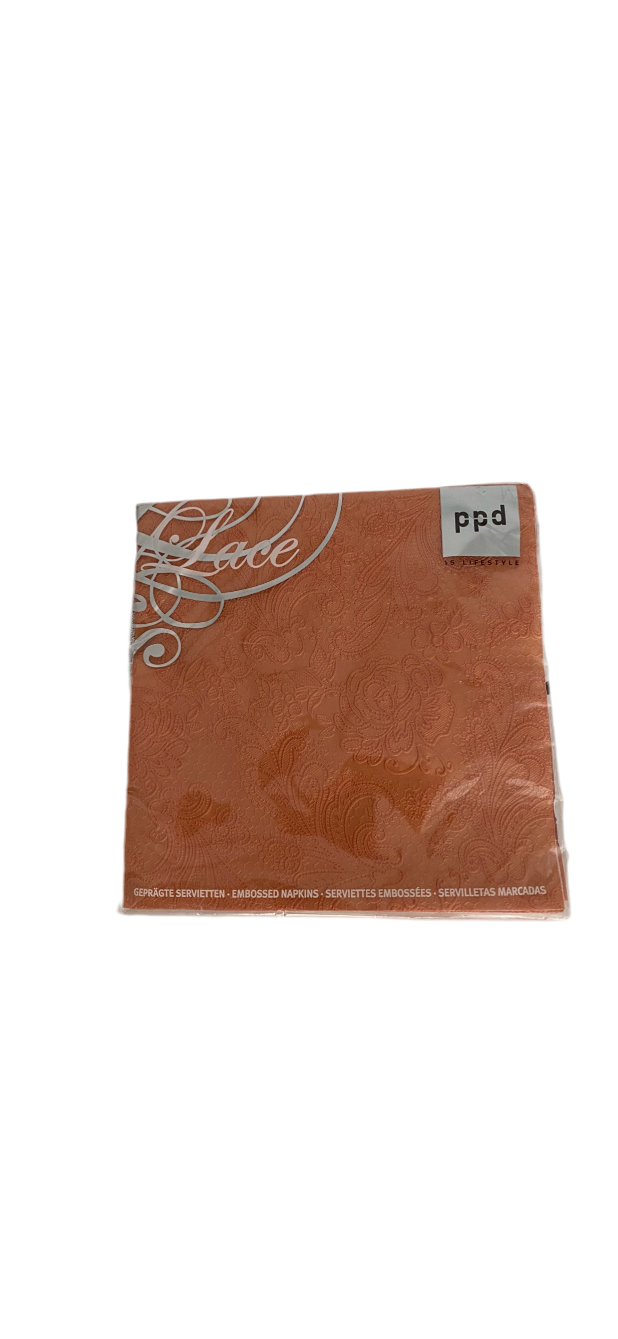 30x30 Cm lace embossed old copper napkins