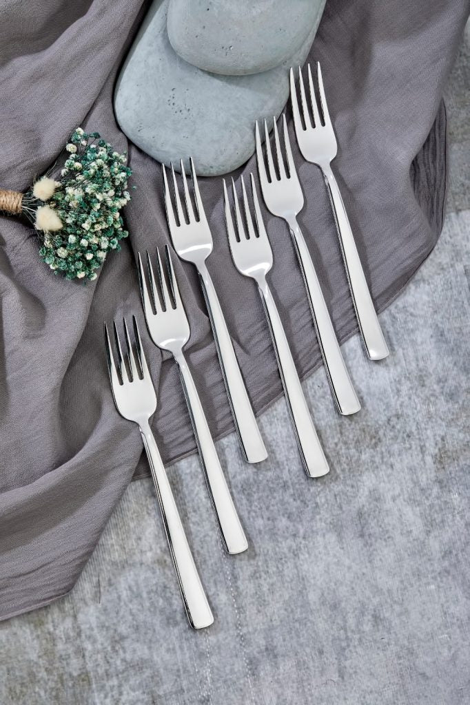 Stainless steel large forks 6 pieces