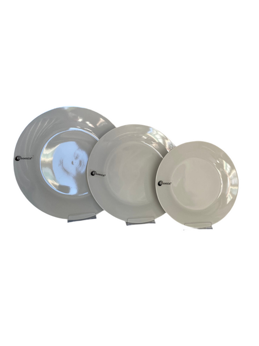 Phoenix, White Porcelain Flat Plate