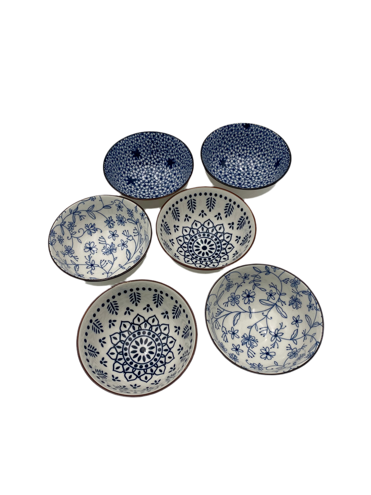 6 Pcs Bohemien Ceramic Bowl Set With Box
