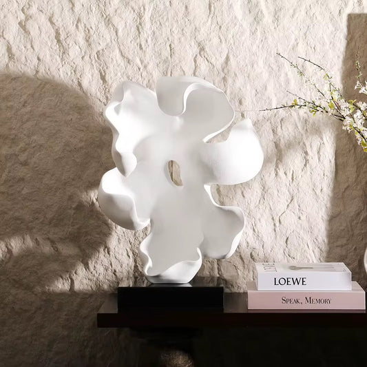 Flower White Decoration with Black base