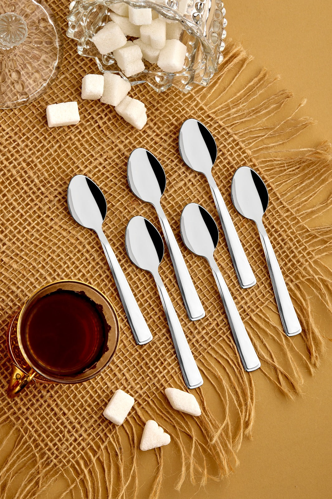 Stainless steel small spoons 6 pieces