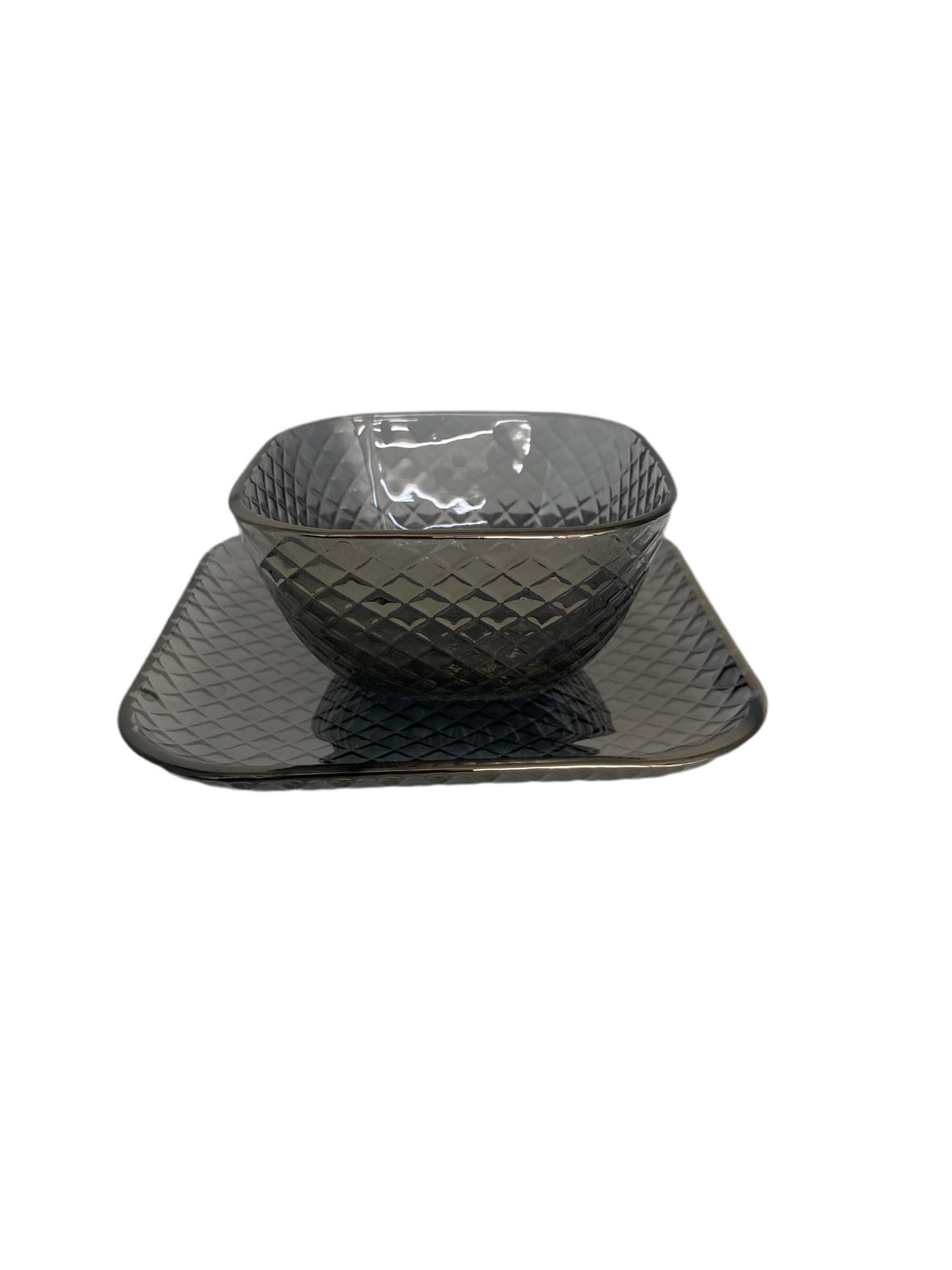 12 pcs Glass Bowls With Plates Set