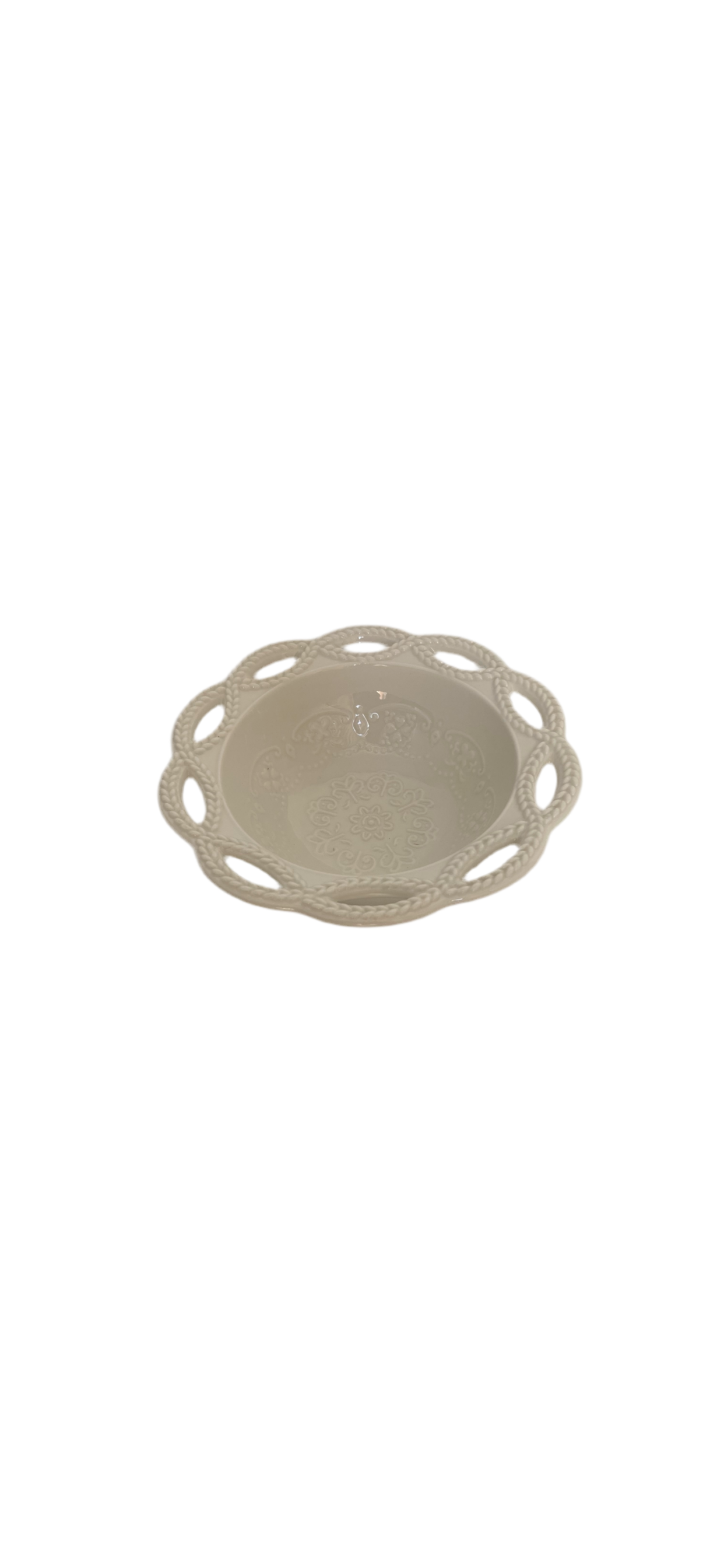 Set of 6 pcs white rounded porcelain bowl