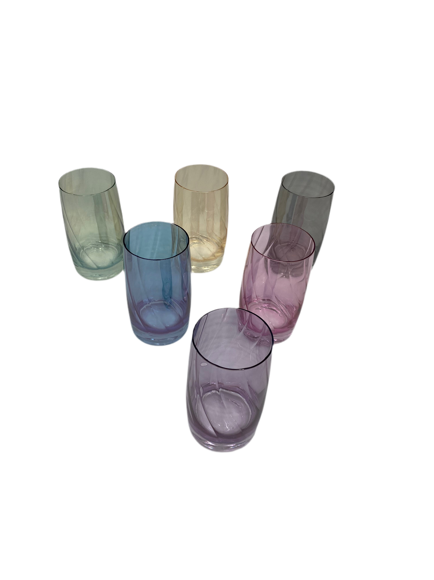 Bohemia, 6 PCs Colored Glass Tumbler Set