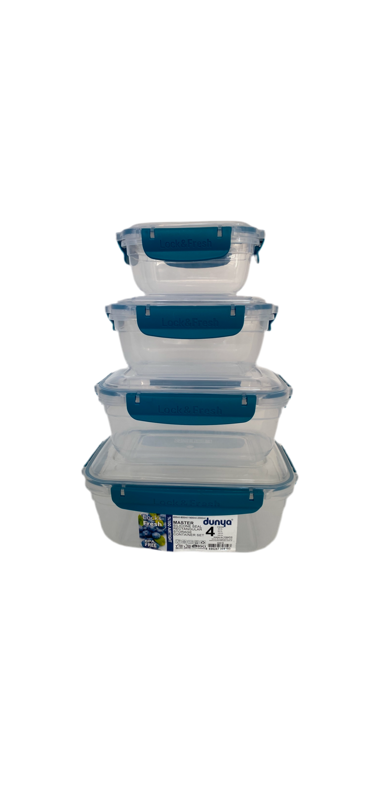 Dunya, Master Silicone Seal Rectangular Storage Container Set