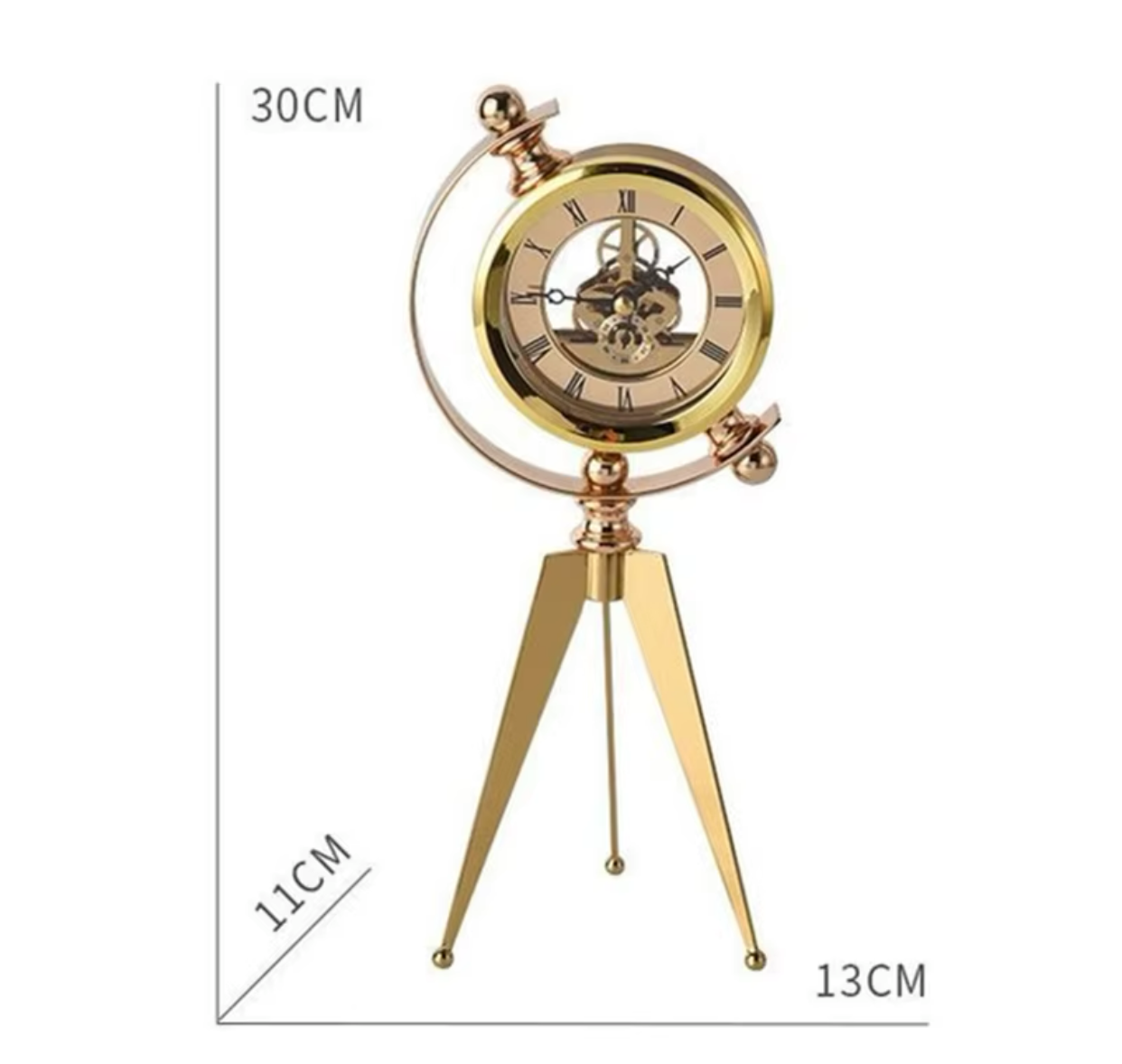 Modern Golden Table Clock