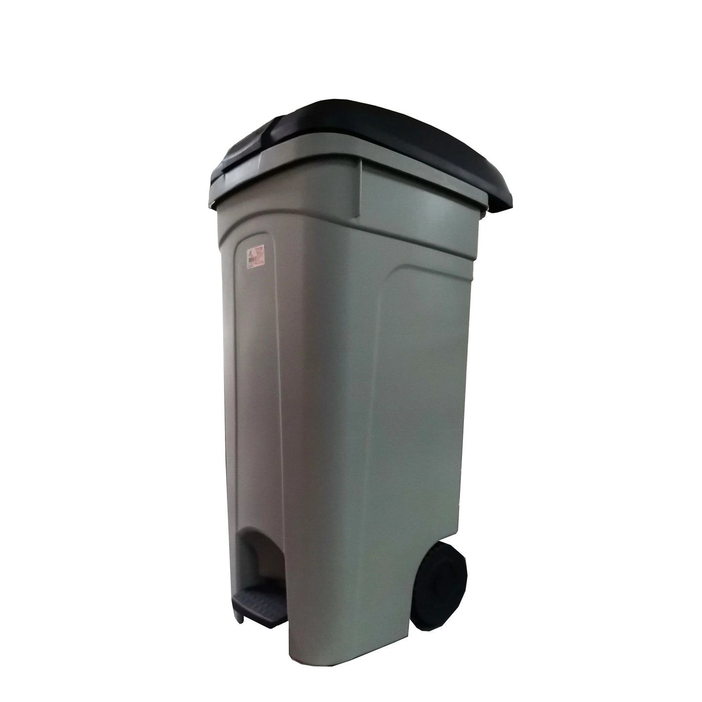 80-liter pedal waste bin with wheels