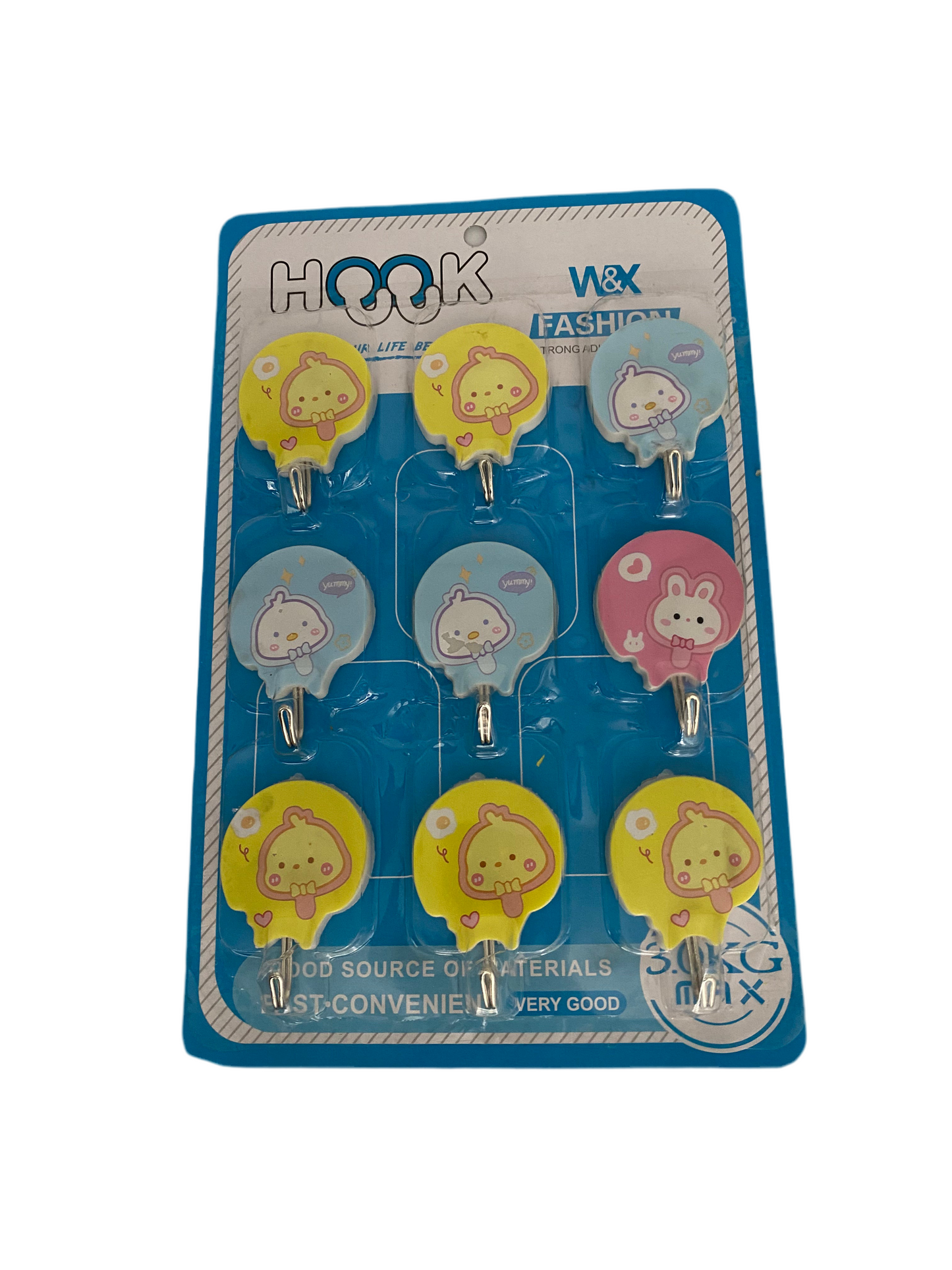 Set 9 Pcs Adhesive Hooks