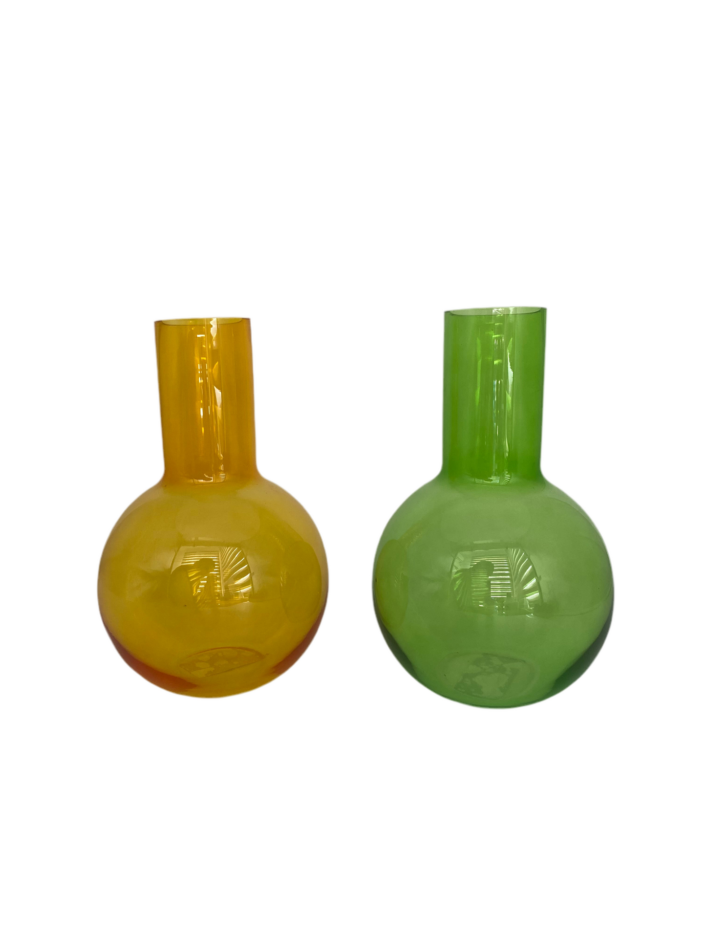 Transparent Colored Glass Vase