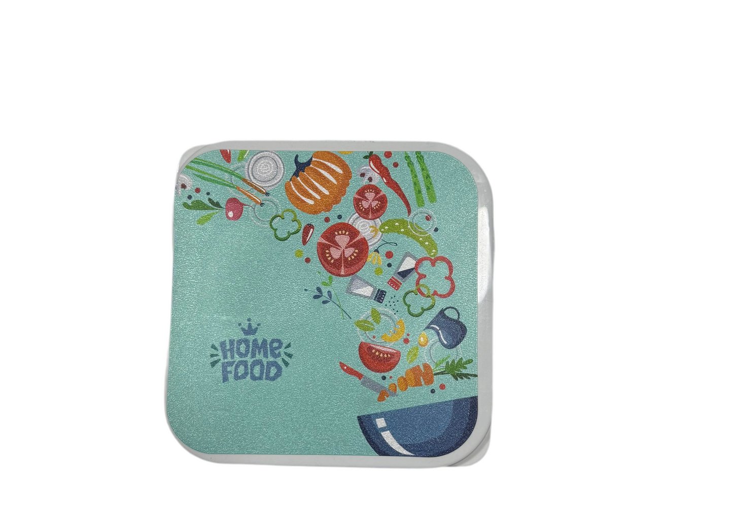 Set of 4 square transparent containers