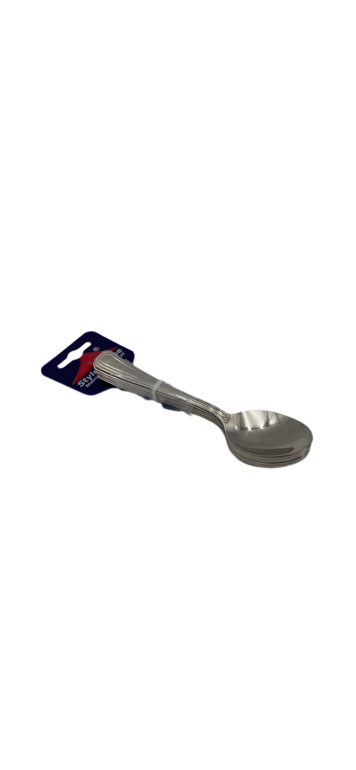 Style house, stainless steel tea spoons x 6