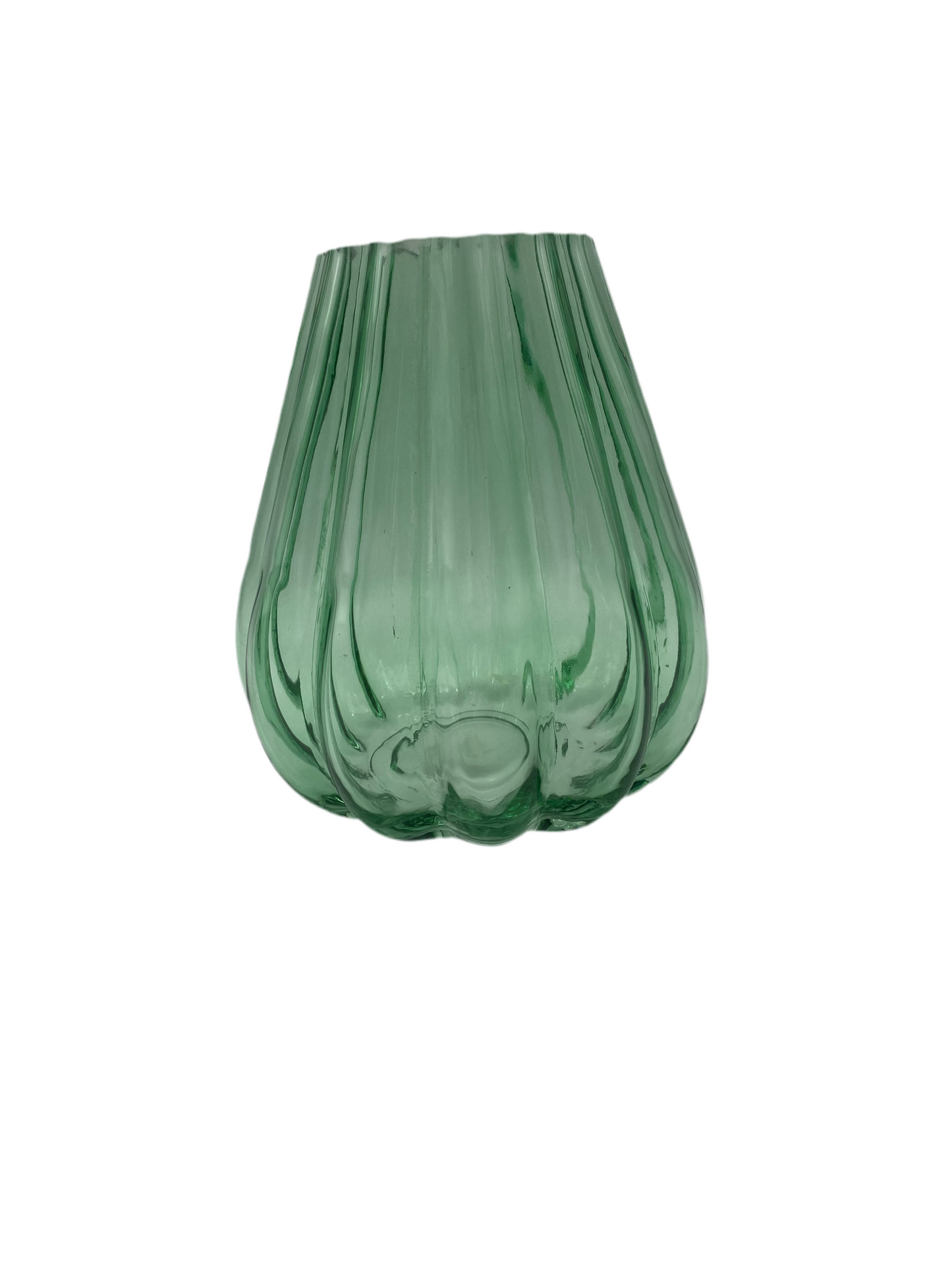 Ribbed Glass Vase