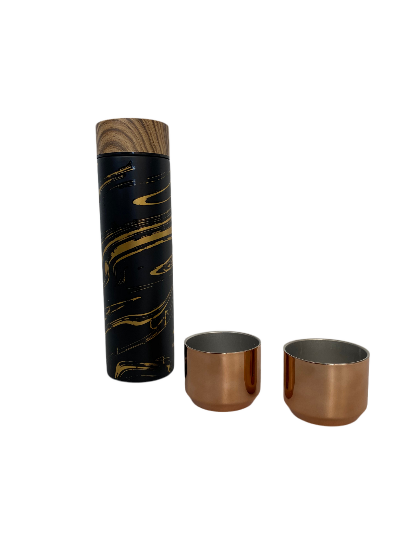3 PCs Stainless Steel Vacuum Flask With Cups Set
