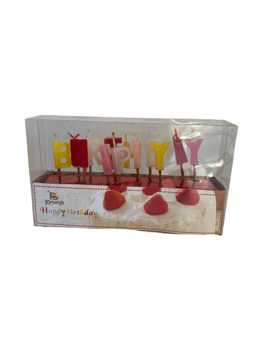 Happy Birthday Letters Candles