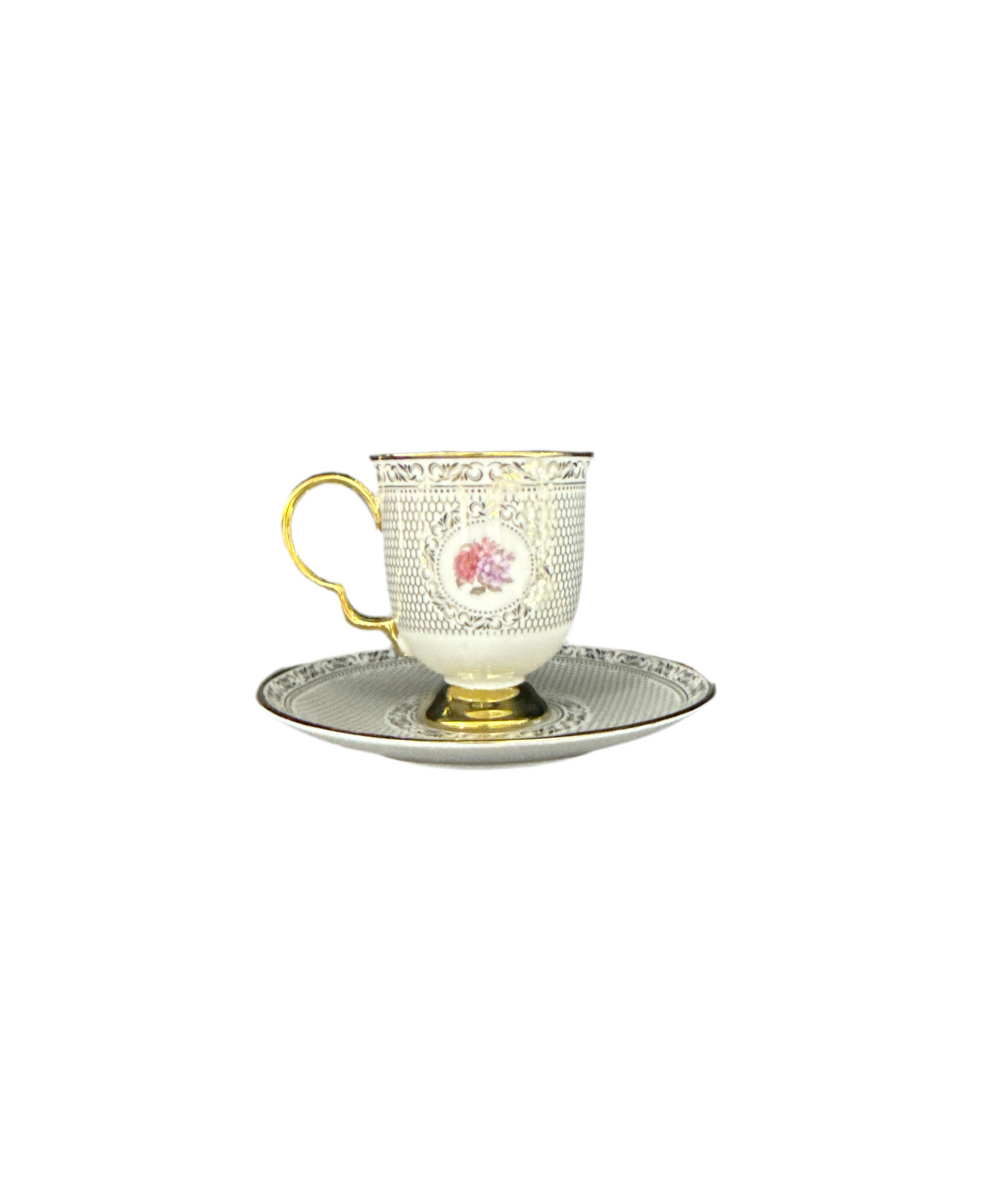 Acar rose coffee cup set x6