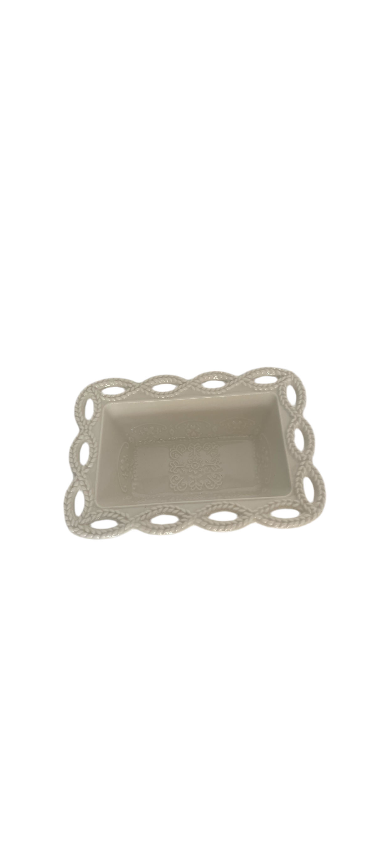 Set of 6 pcs white rectangular porcelain bowl