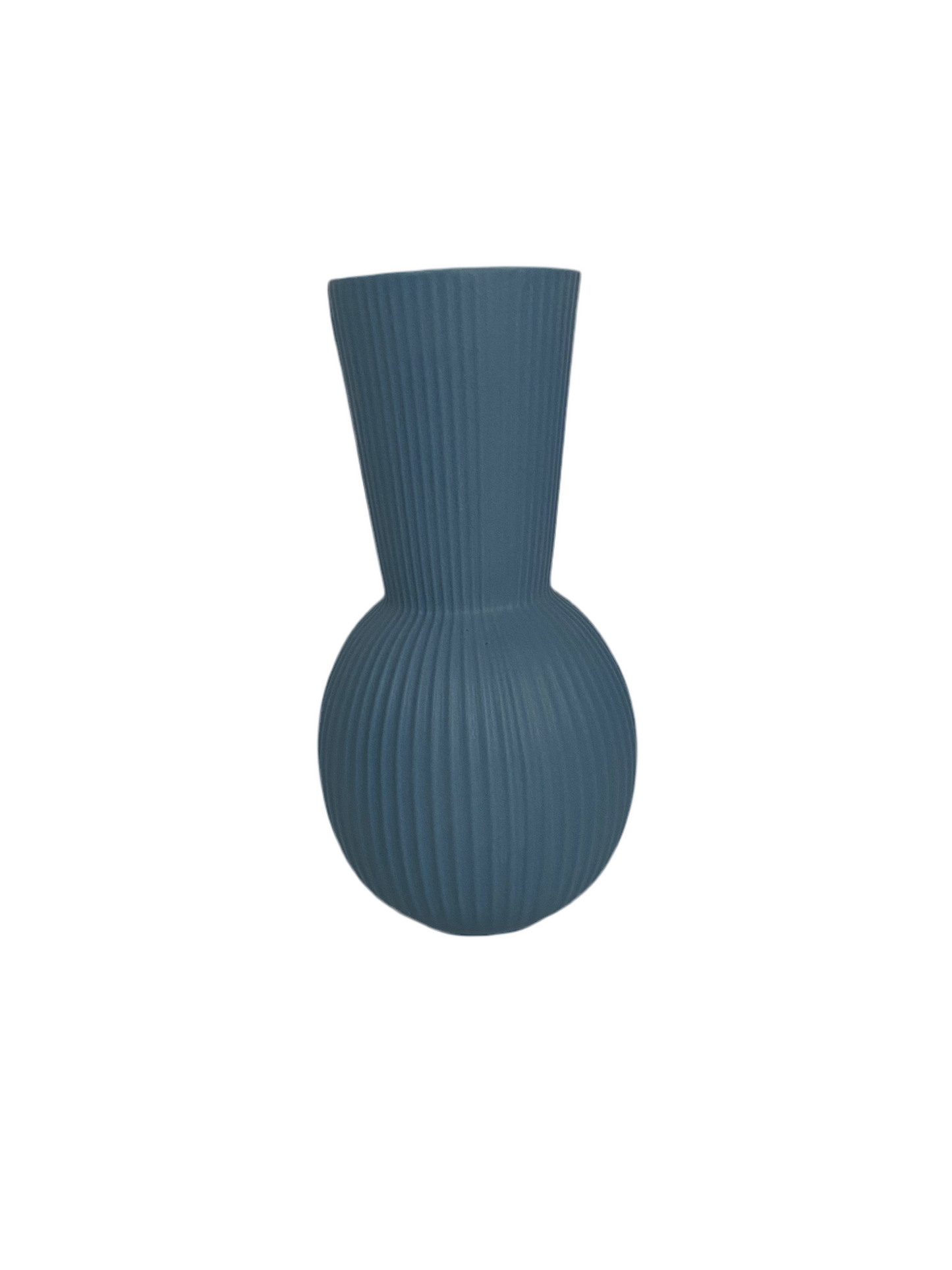 Modern Ribbed Porcelain Vase