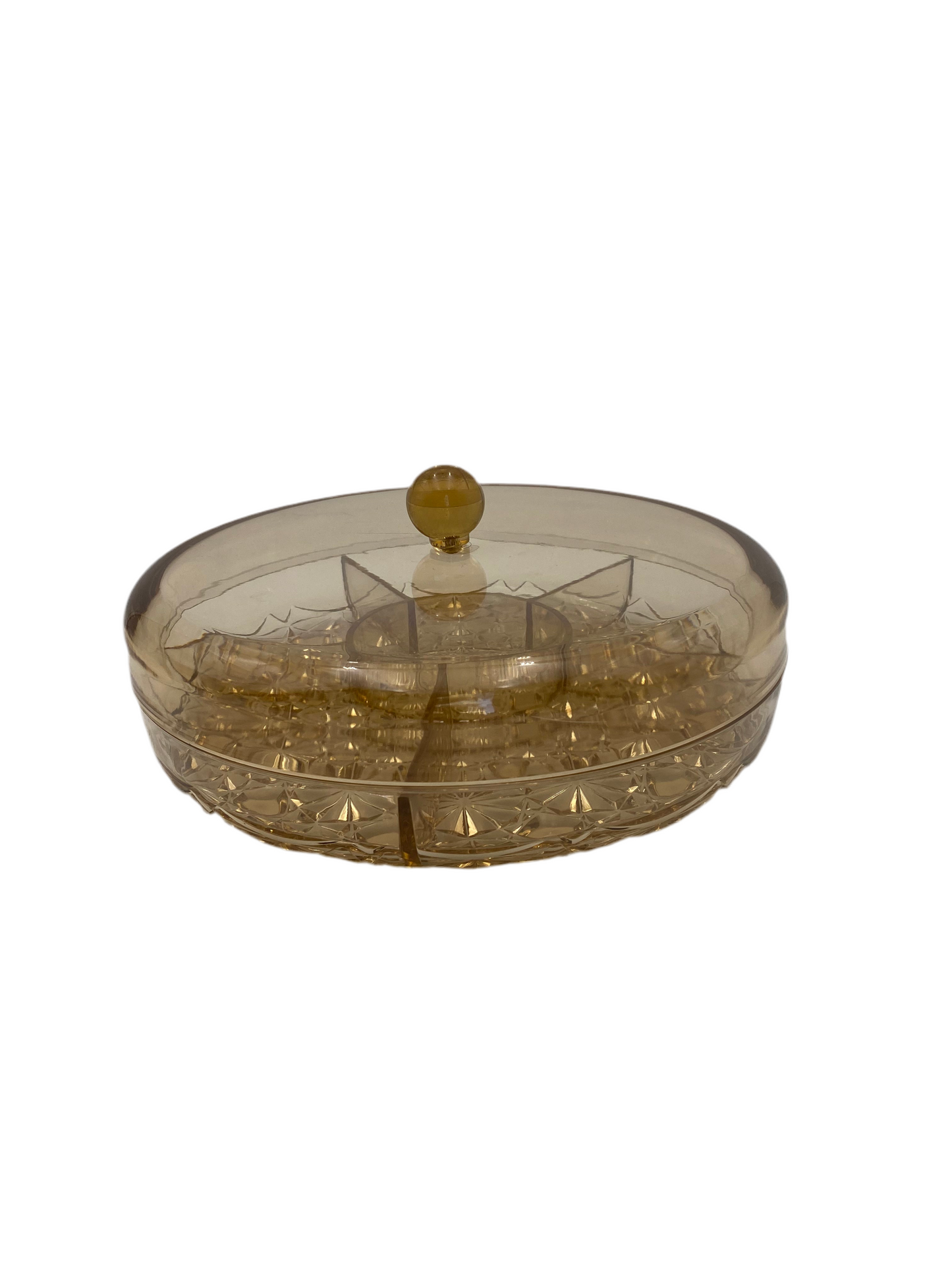 Multi-Function Rounded Gold Acrylic Candy Box