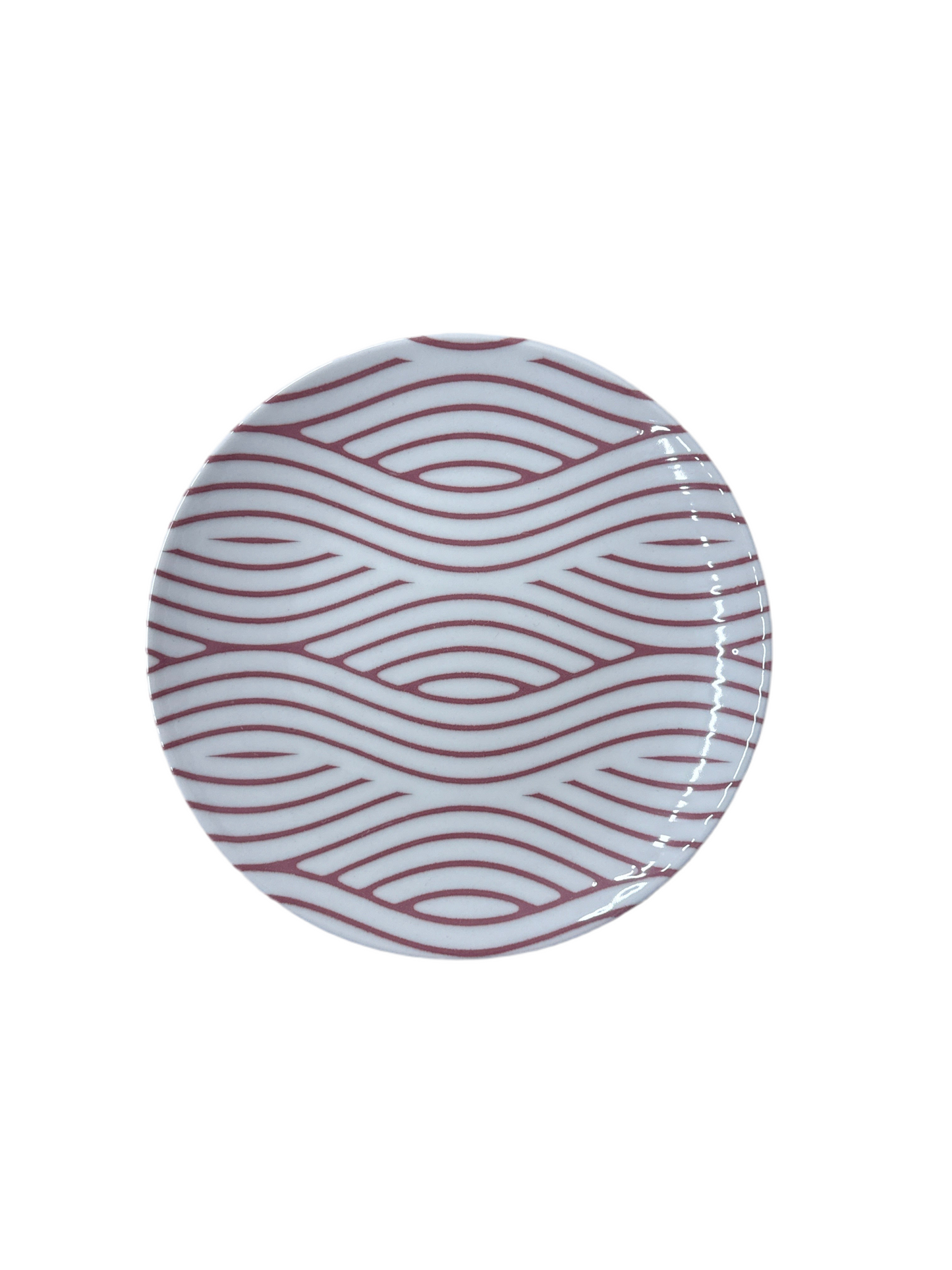 White and pink patterned plate 20cm