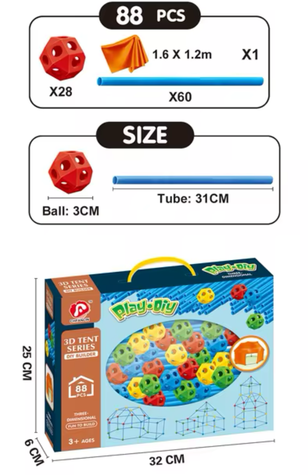 Play Diy 3D tent series