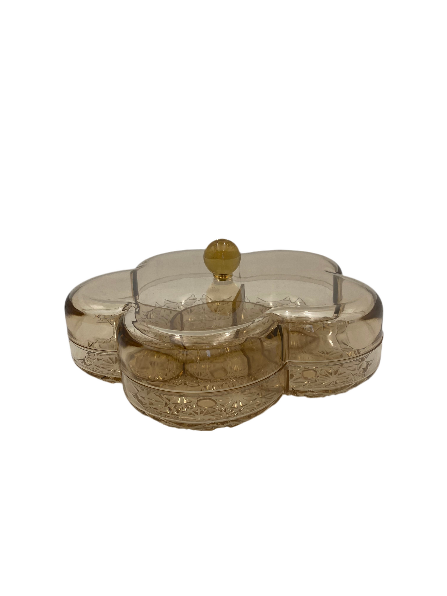 Multi-function Flower Gold Acrylic Candy Box