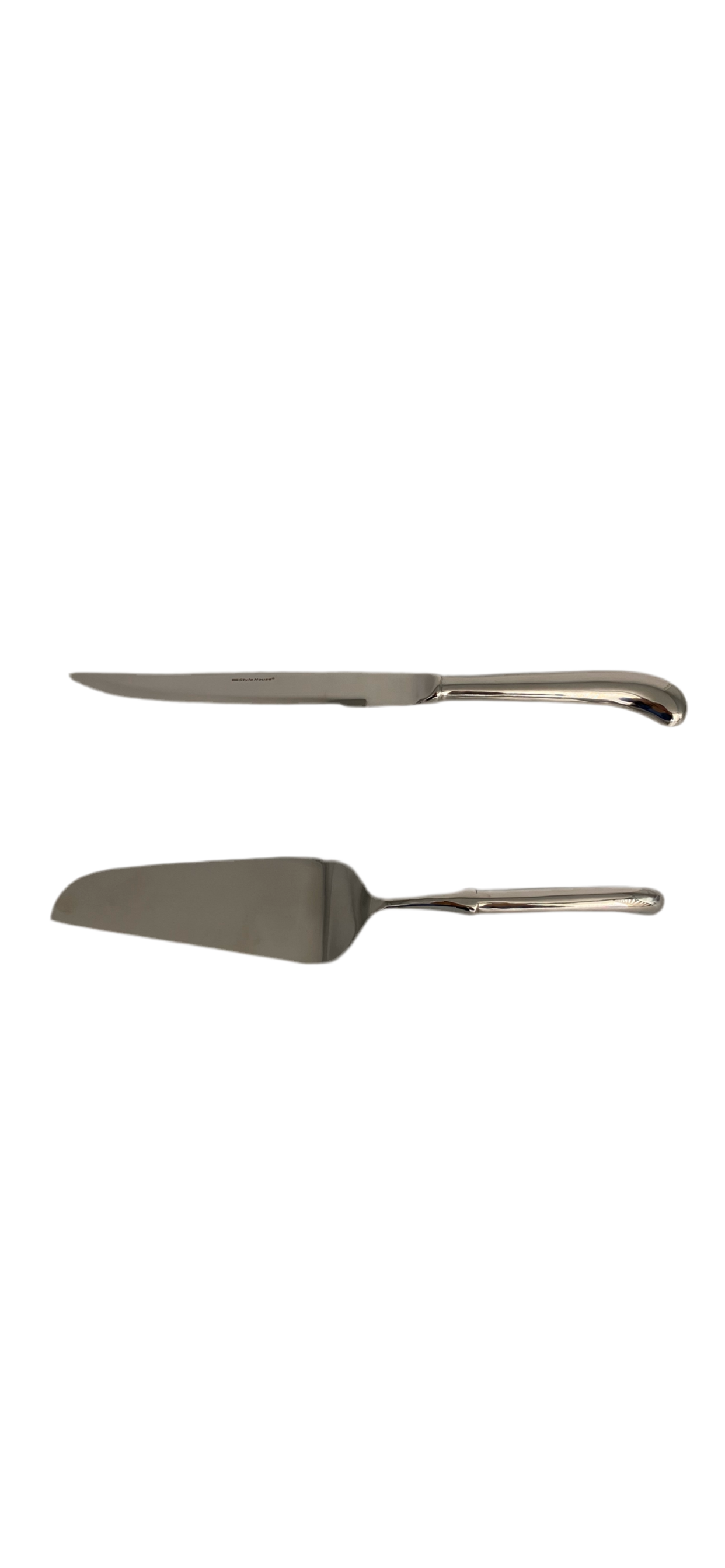 Style house, 2 pcs stainless steel cake spatula & knife set