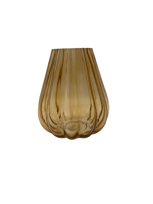 Ribbed Glass Vase