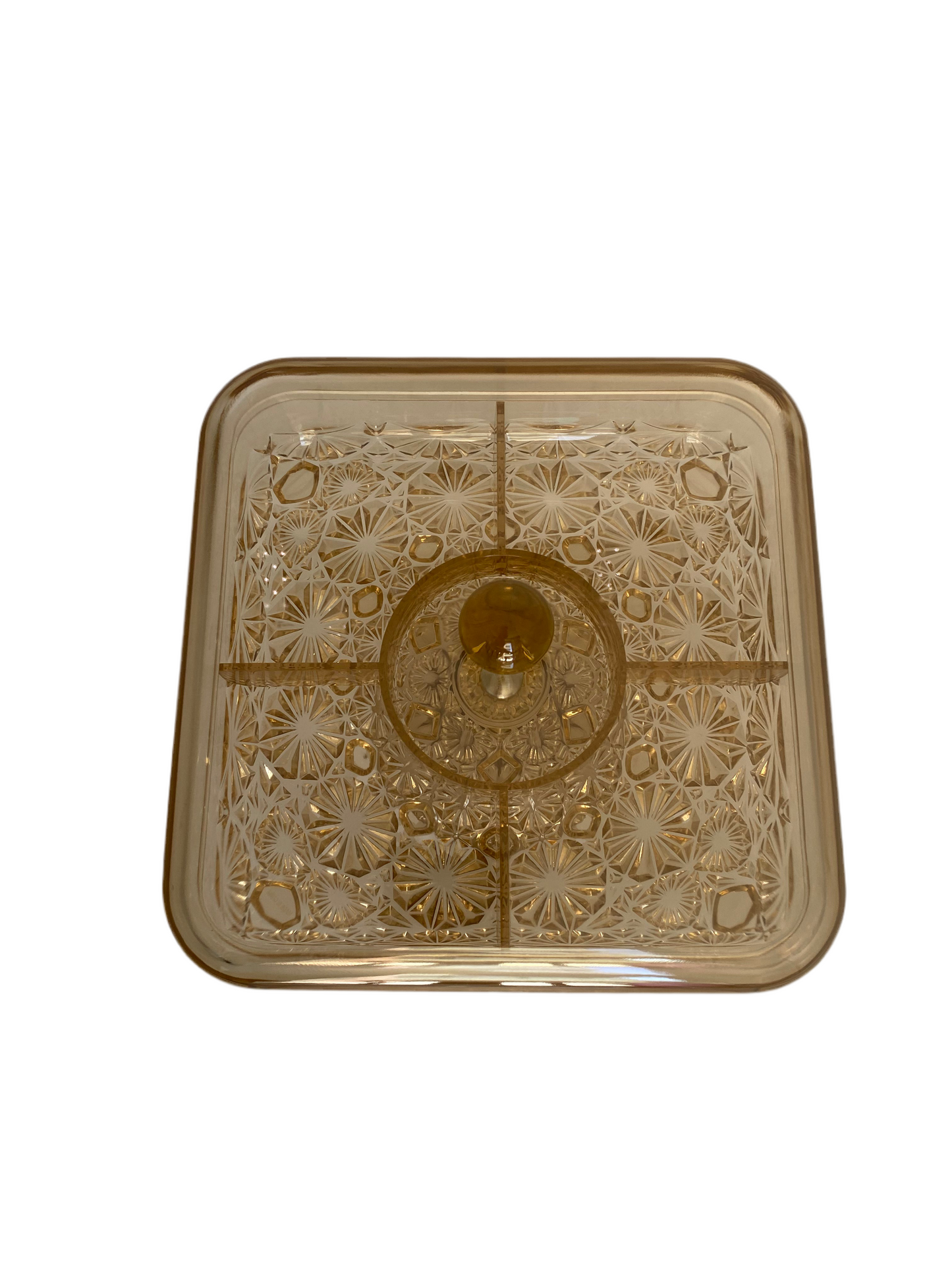 Multi-Function Squared Gold Acrylic Candy Box With Base