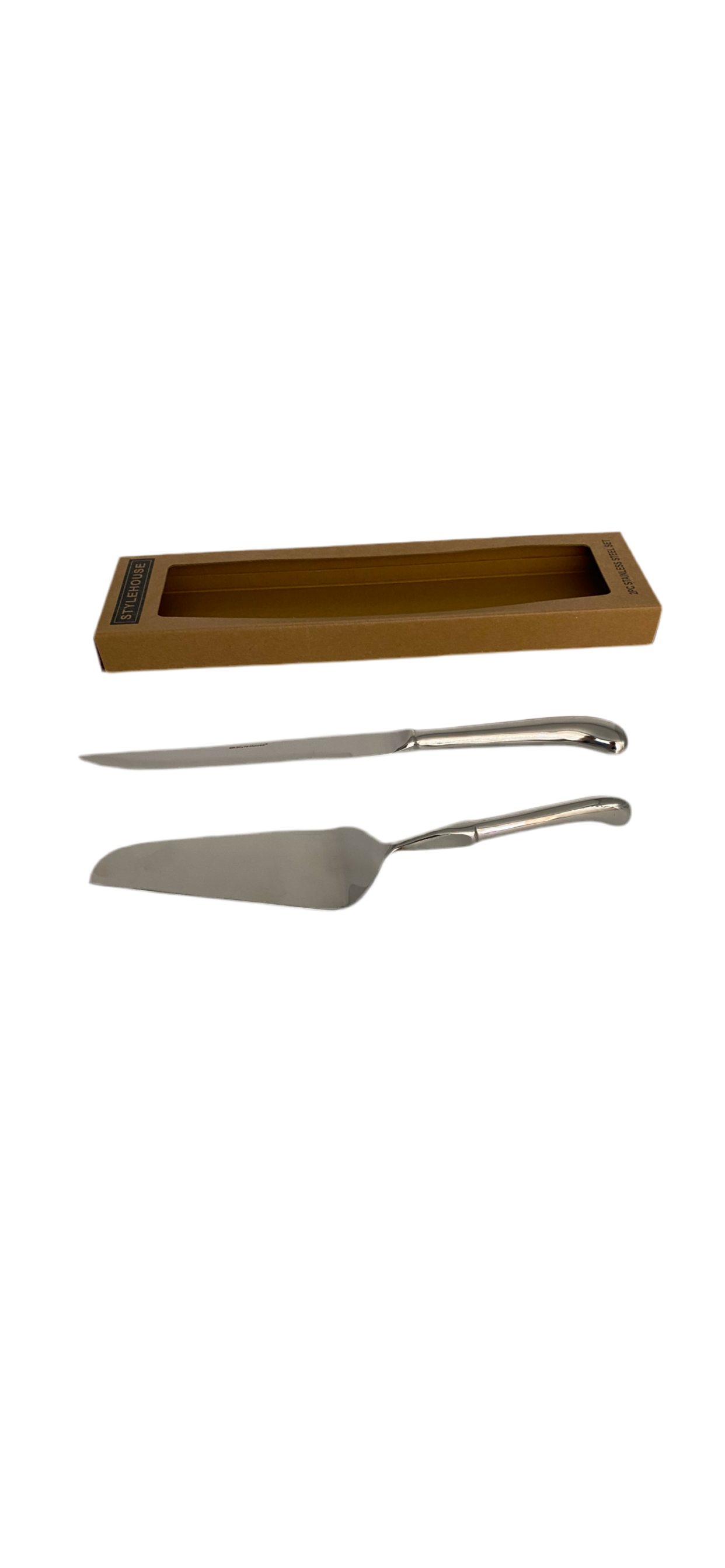 Style house, 2 pcs stainless steel cake spatula & knife set