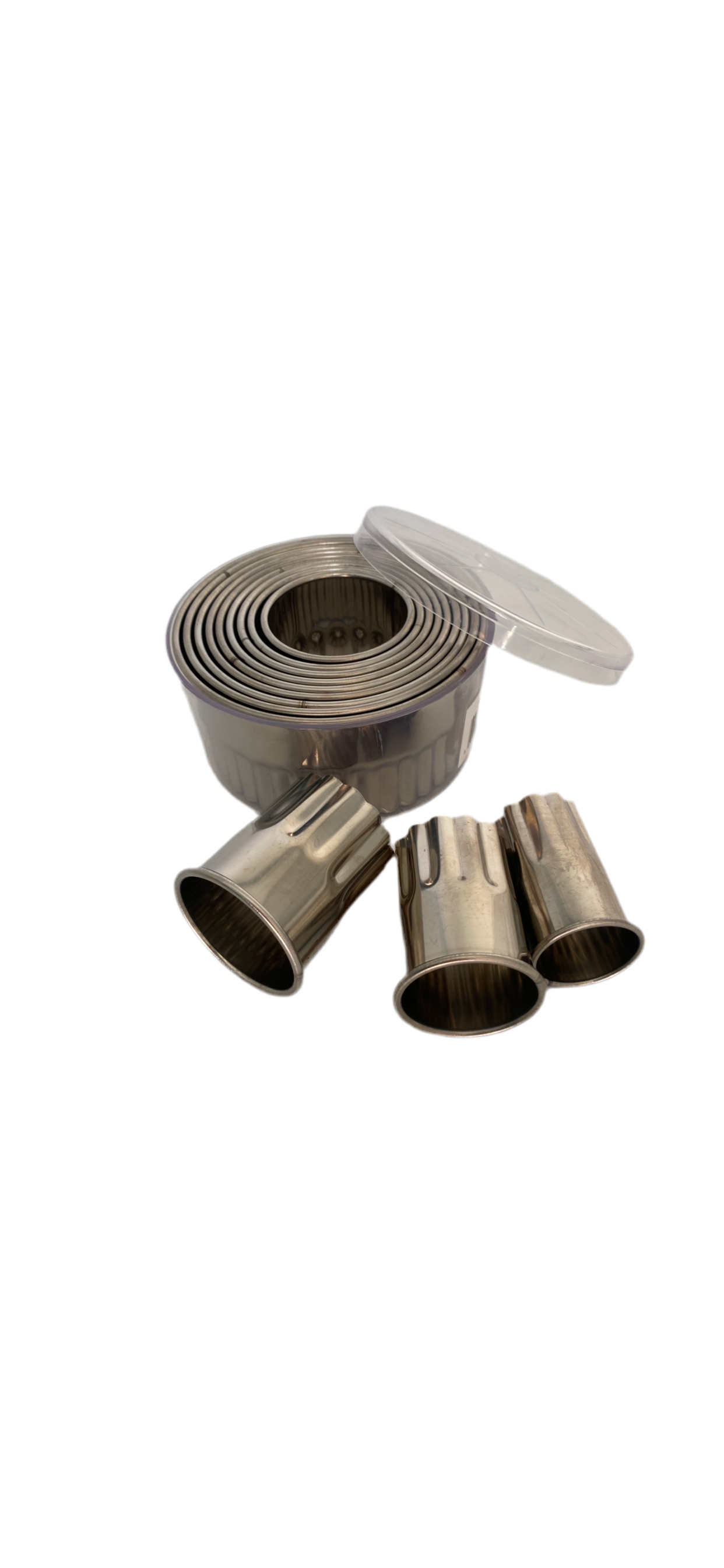 12 Piece Round Stainless Steel Cookie Cutter Set